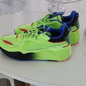 Puma Brand NEW Neon Green and Blue Athletic Shoes